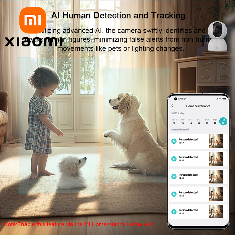Home Security Camera 360 Xiaomi - Telecamera di Sicurezza Domestica Intelligente WiFi