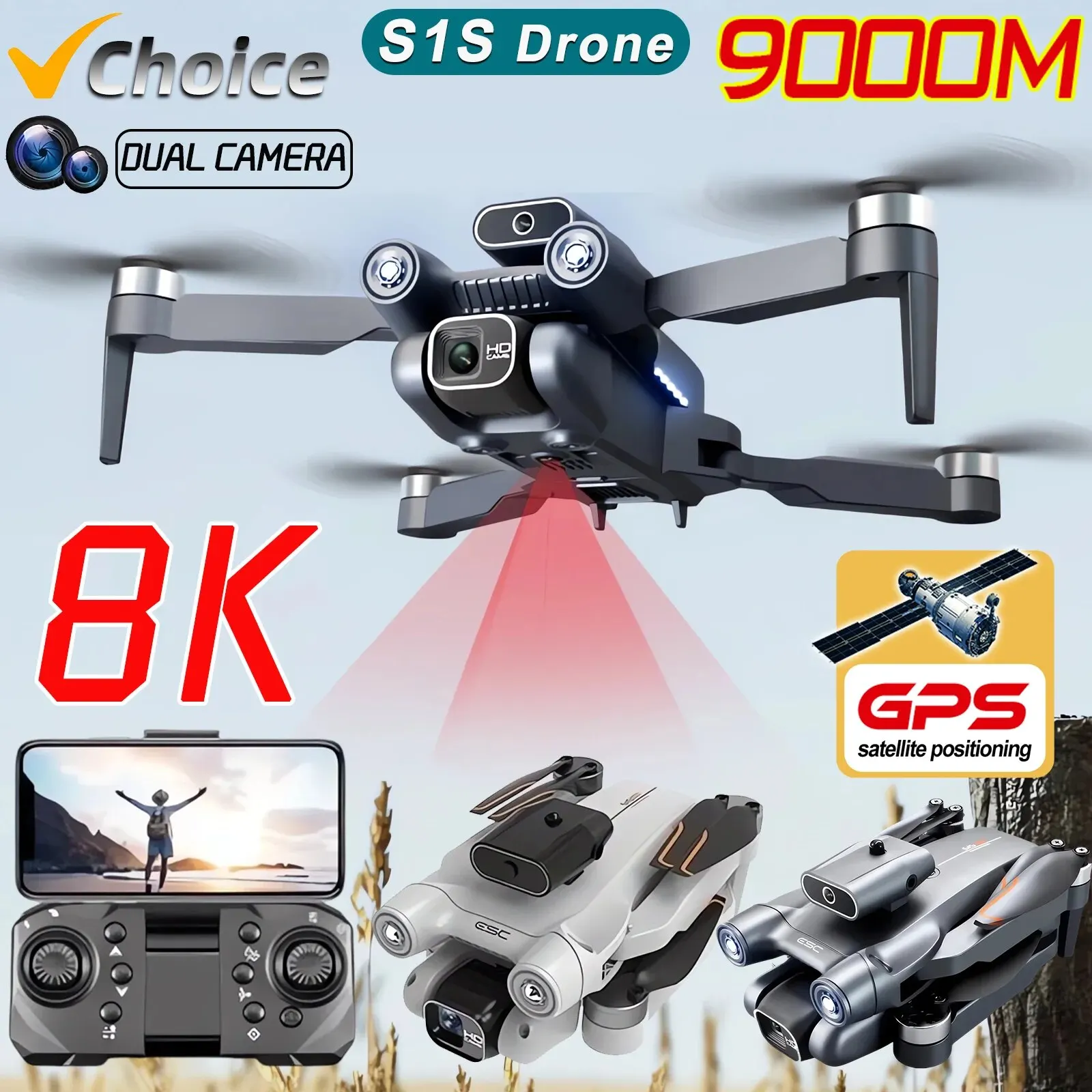 Nuovo S1S 5G GPS Drone Camera  - Home Security Cameras Outdoor recensione e prezzo